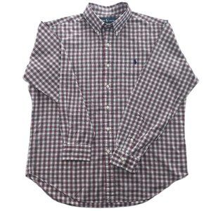 Red/Green Plaid Polo Ralph Lauren Classic Fit Long Sleeve Button Down - Sz L